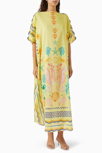 Printed Short-sleeved Kaftan