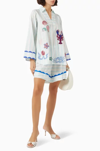 Printed Top & Shorts Set