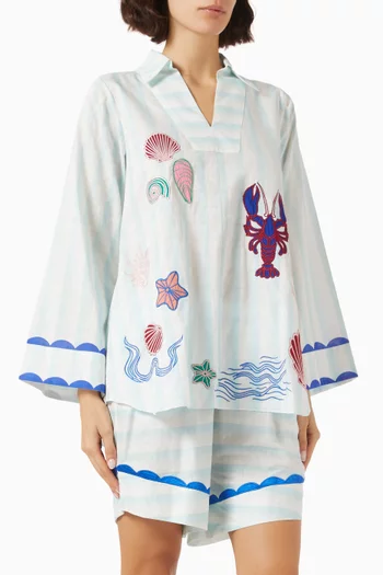 Printed Top & Shorts Set