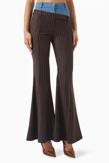 Double Waisted Pinstripe Pants