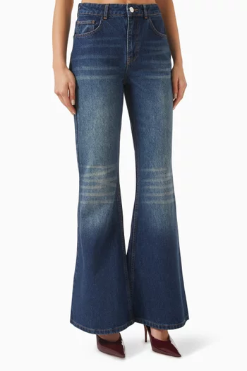 High-waist Flared Jeans in Denim