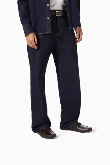 Gancini Driving Loafers in Leather