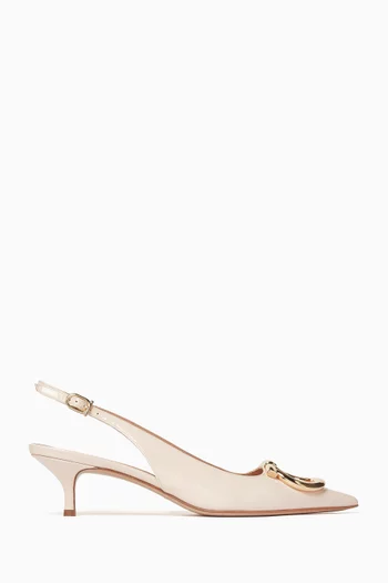 Sara 40 Slingback Pumps in Leather