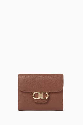 محفظة جانشيو صغيرة مزدوجة جلد