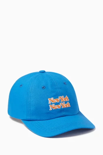 NY NY Baseball Cap in Canvas