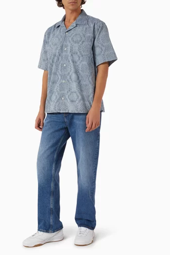 Diamond Jacquard Shirt in Cotton