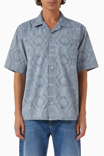 Diamond Jacquard Shirt in Cotton