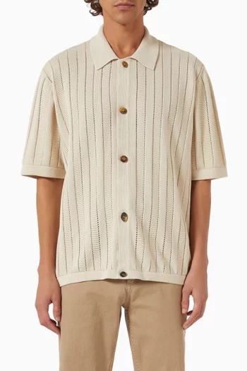 Ladder Knit Shirt in Cotton