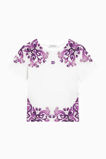 Majolica-print T-shirt in Cotton