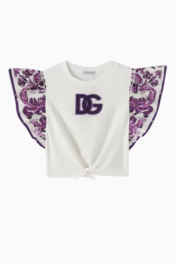Knotted T-shirt in Cotton
