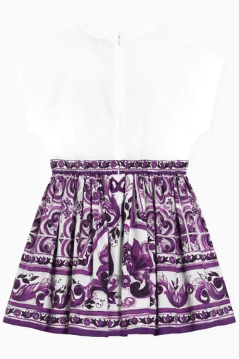 Majolica-print Dress in Cotton