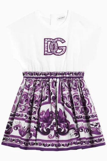 Majolica-print Dress in Cotton