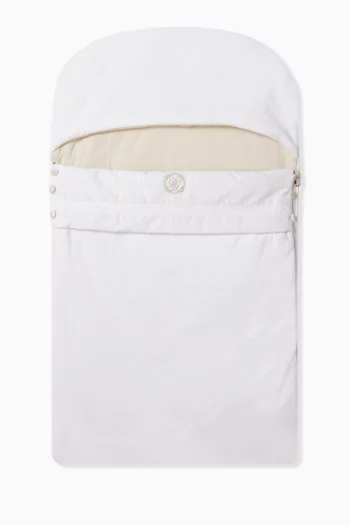 Logo-embroidered Sleeping Bag in Cotton
