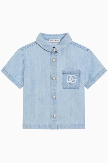 Short-sleeve Shirt in Denim