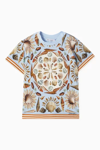 Seashell Print T-shirt in Cotton