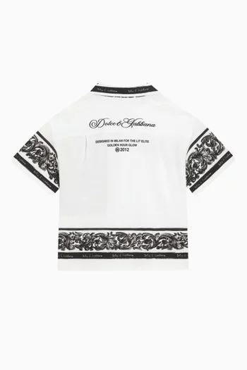 Majolica-print Shirt in Cotton-poplin