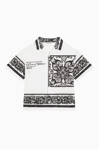 Majolica-print Shirt in Cotton-poplin