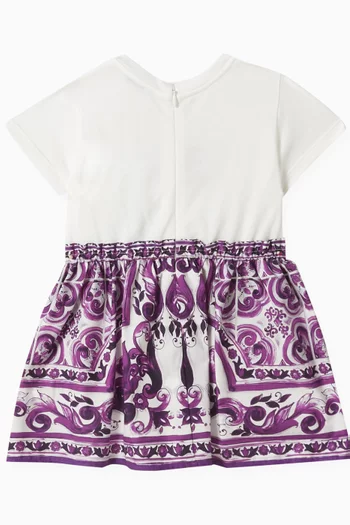 Majolica-print Dress in Cotton