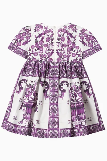 Majolica-print Dress in Cotton-poplin