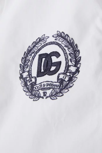 Logo Button Down Shirt in Cotton