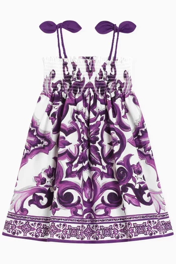 Majolica-print Dress in Cotton-poplin