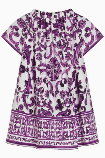 Majolica-print Dress in Cotton-poplin