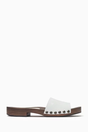 30 Logo-embossed Clogs in Patent Leather