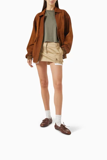 Boat Shoes in Bleached Leather