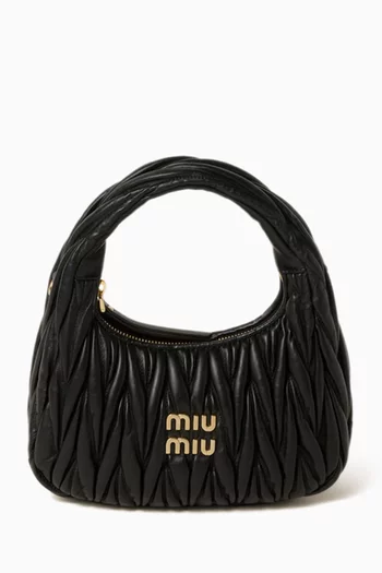 Mini Wander Hobo Bag in Matelassé Leather