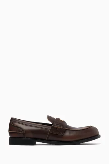 Penny Loafers in Vintage-effect Leather