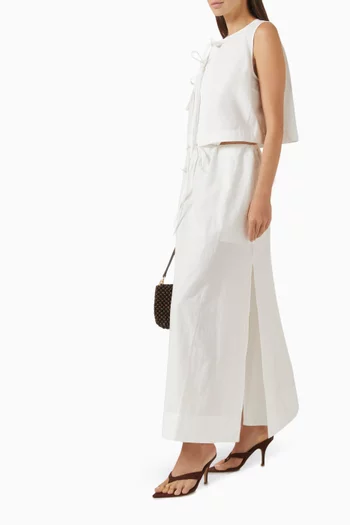 Kyoto Drawstring Maxi Skirt