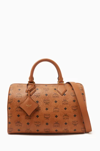 Medium Ella VI Boston Bag in Visetos Canvas