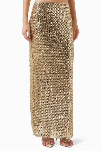 Bria Sequin-embellished Skirt in Mesh