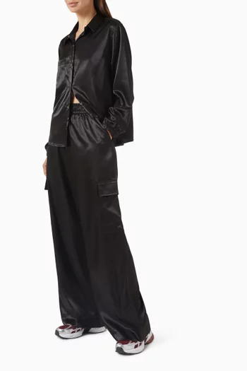 Cargo Pants in Satin