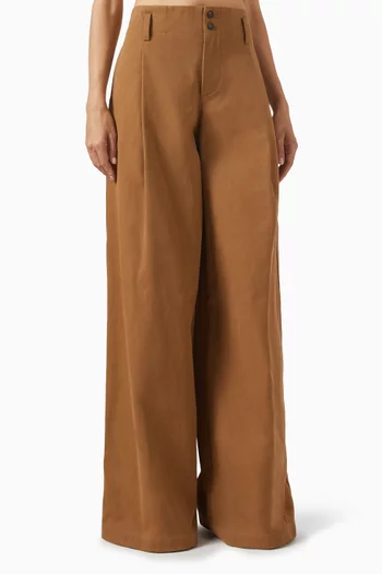 Wide-leg Pants in Cotton