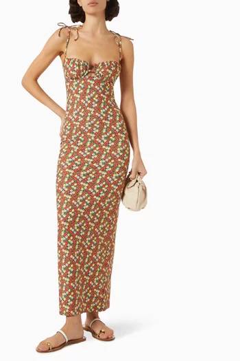 Petal Long Slip Dress