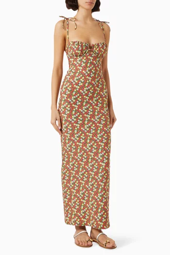 Petal Long Slip Dress
