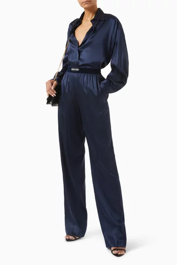 Button-up Shirt in Silk Blend