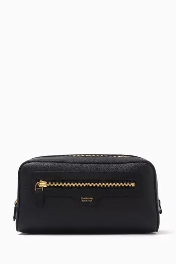 Wash Bag in Leather