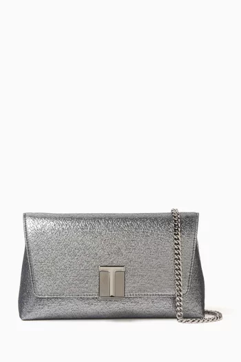 Nobile Clutch Bag in Laminated Canvas