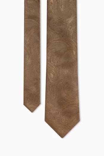 Patterned Tie in Silk Jacquard