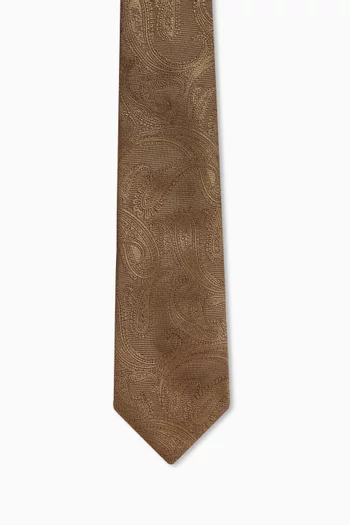 Patterned Tie in Silk Jacquard
