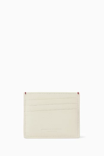 Logo-embossed Card Case in Leather