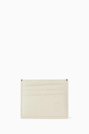 Logo-embossed Card Case in Leather