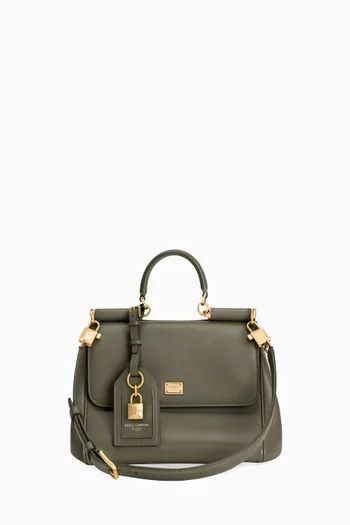 Small My Sicily Top-handle Bag in Leather