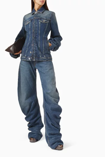 Oversized-sleeve Jacket in Denim