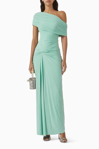 Katya Draped One-shoulder Dress