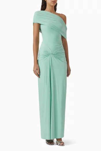 Katya Draped One-shoulder Dress