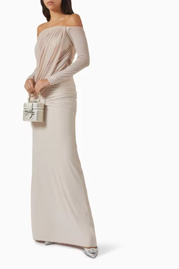 Jane Off-shoulder Drape Dress