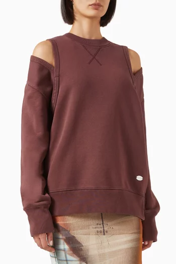 Cut-out Sweatshirt in Cotton-terry
